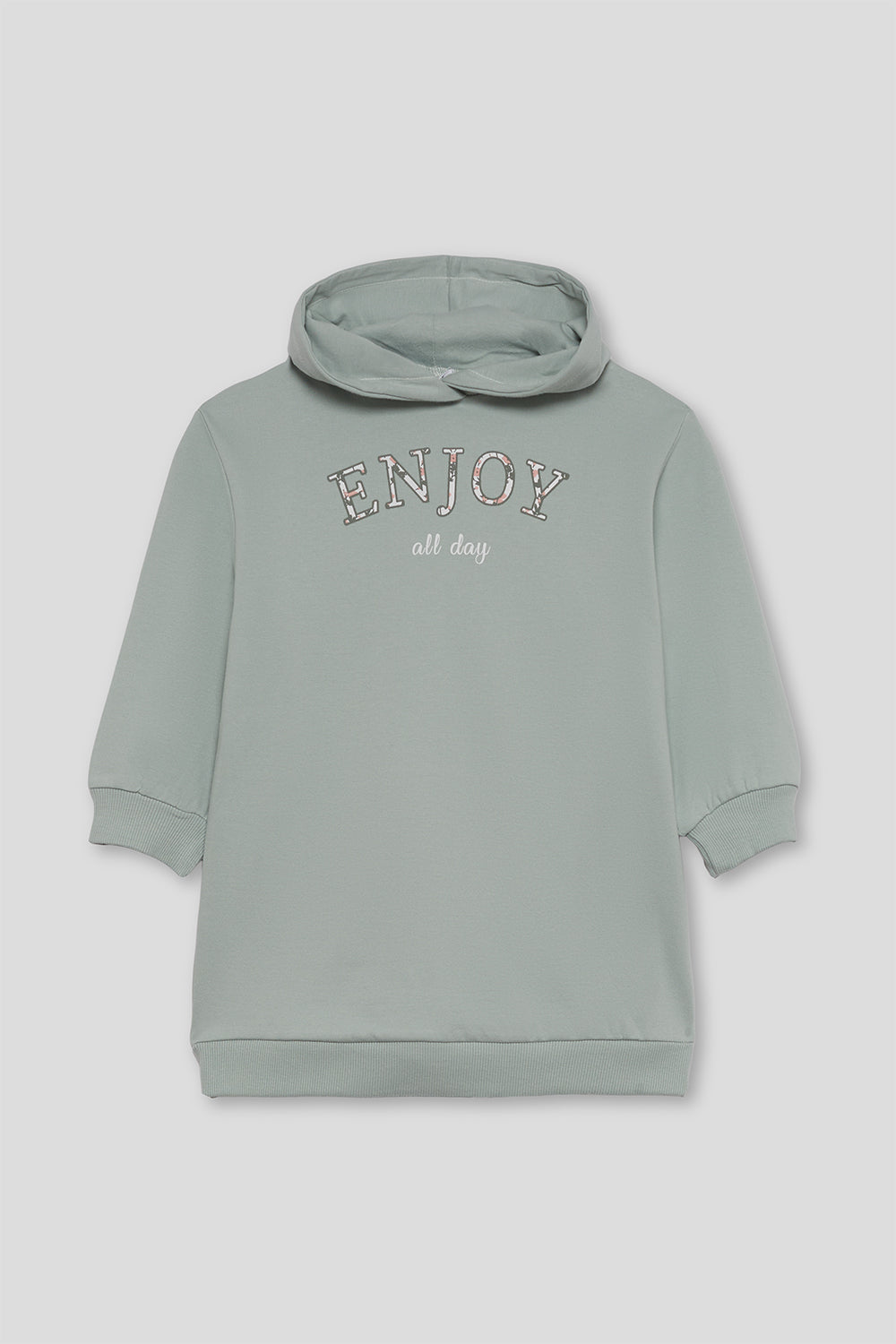 Vestido largo tipo sudadera