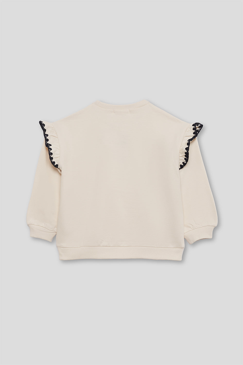 Sudadera blanca wild con borde negro